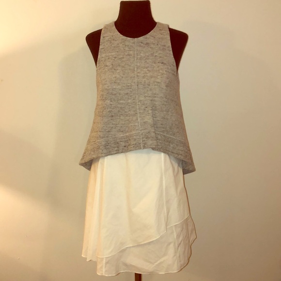 Derek Lam Dresses & Skirts - Derek Lam 10 Crosby White Gray Jersey Tank Dress 4